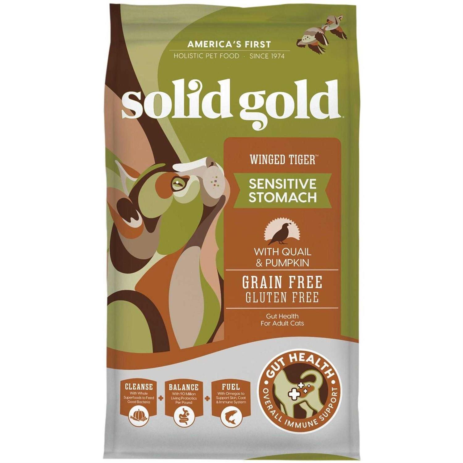 Solid Gold Winged Tiger Quail & Pumpkin Adult Dry Cat Food