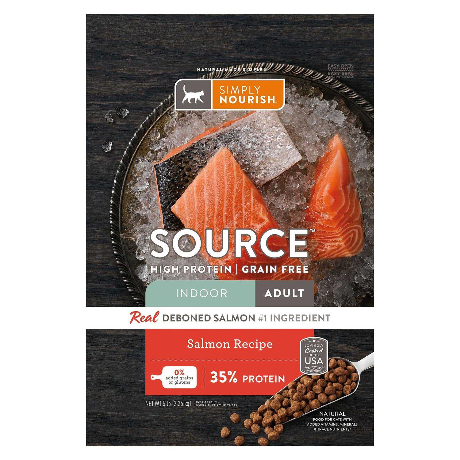 Simply Nourish Source Indoor Cat Dry Food Salmon Natural