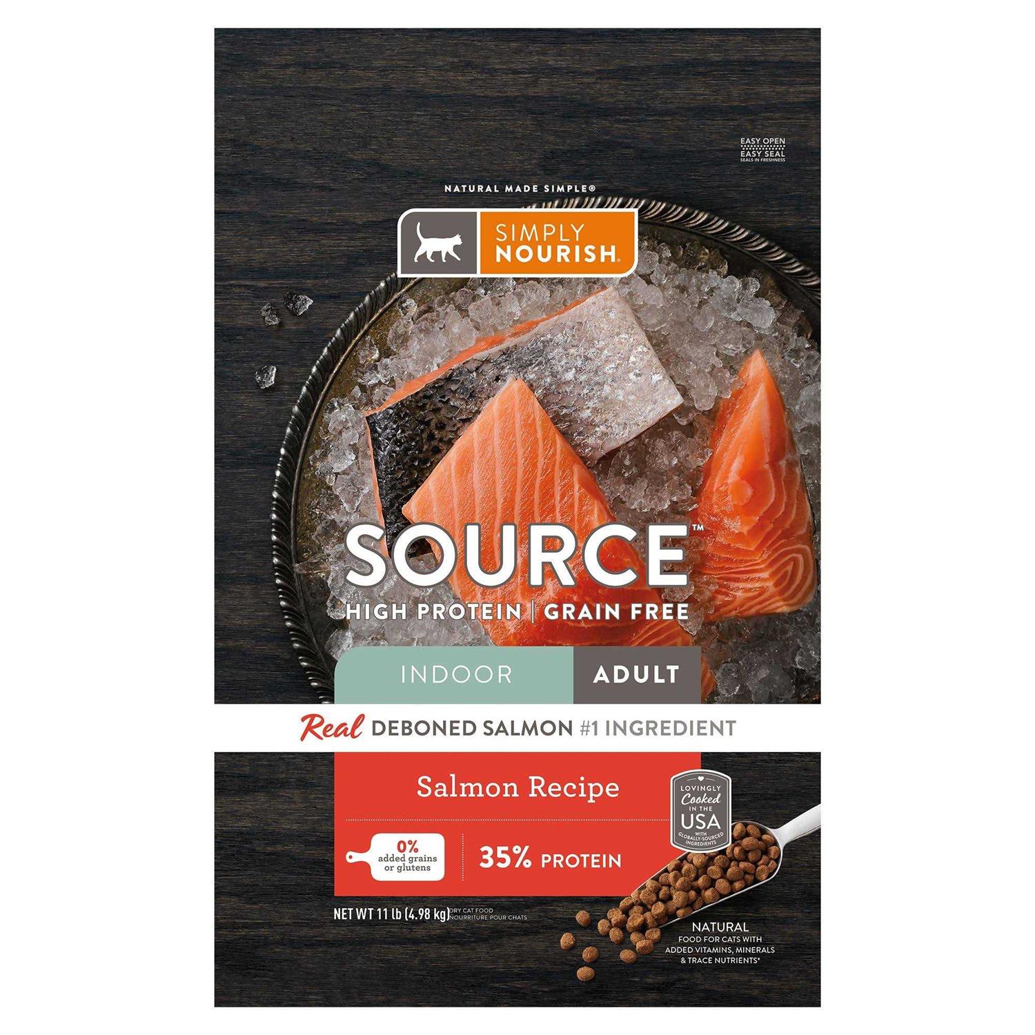 Simply Nourish Source Indoor Cat Dry Food Salmon Natural