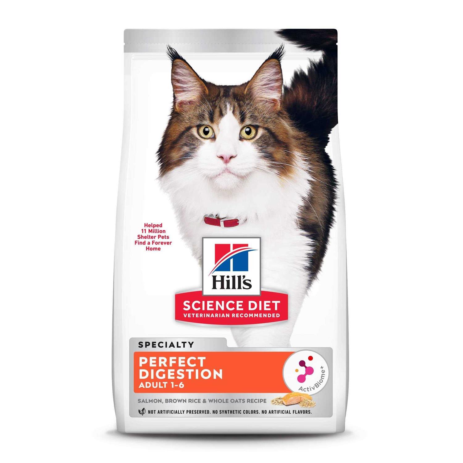 Hill's Science Diet Adult Cat Dry Food Perfect Digestion Salmon