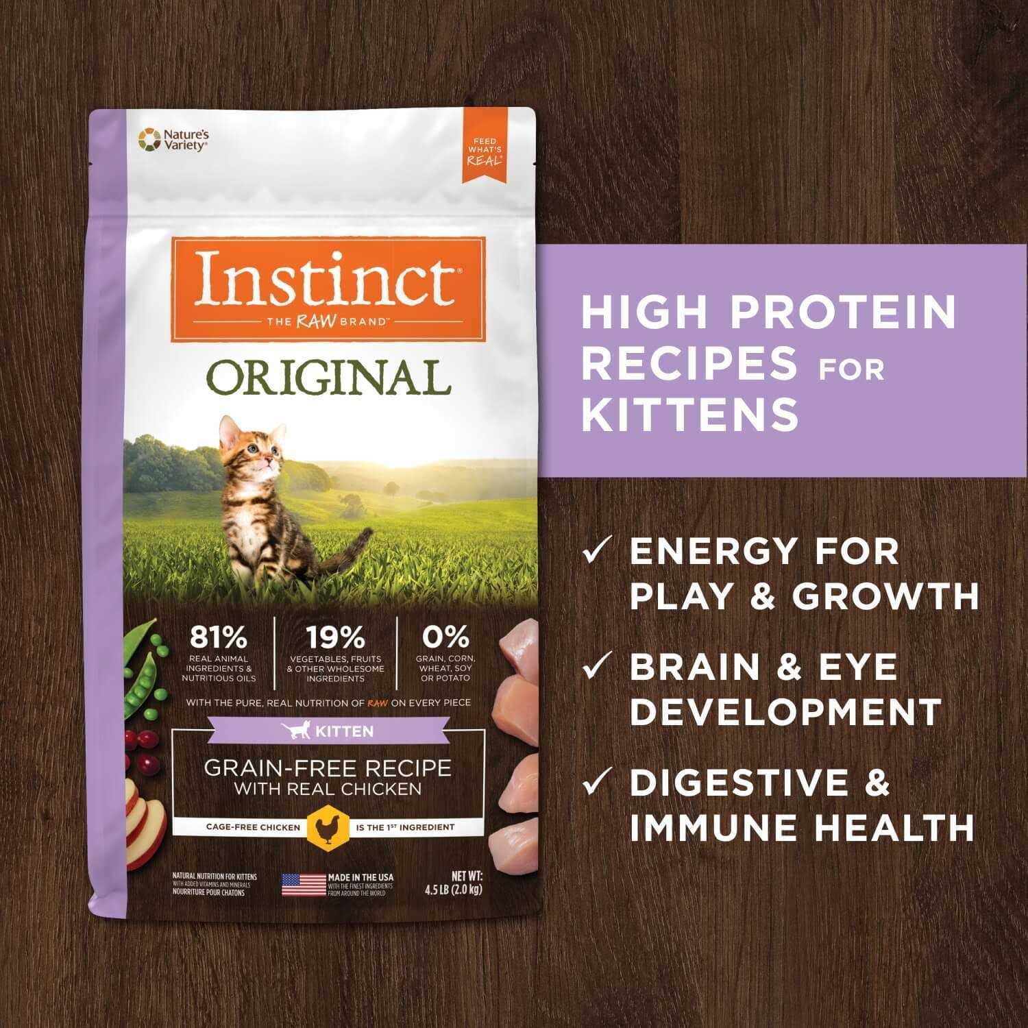 Alternative view of Instinct Original Kitten Grain Free Recipe with Real Chicken Natural Dry Cat Food