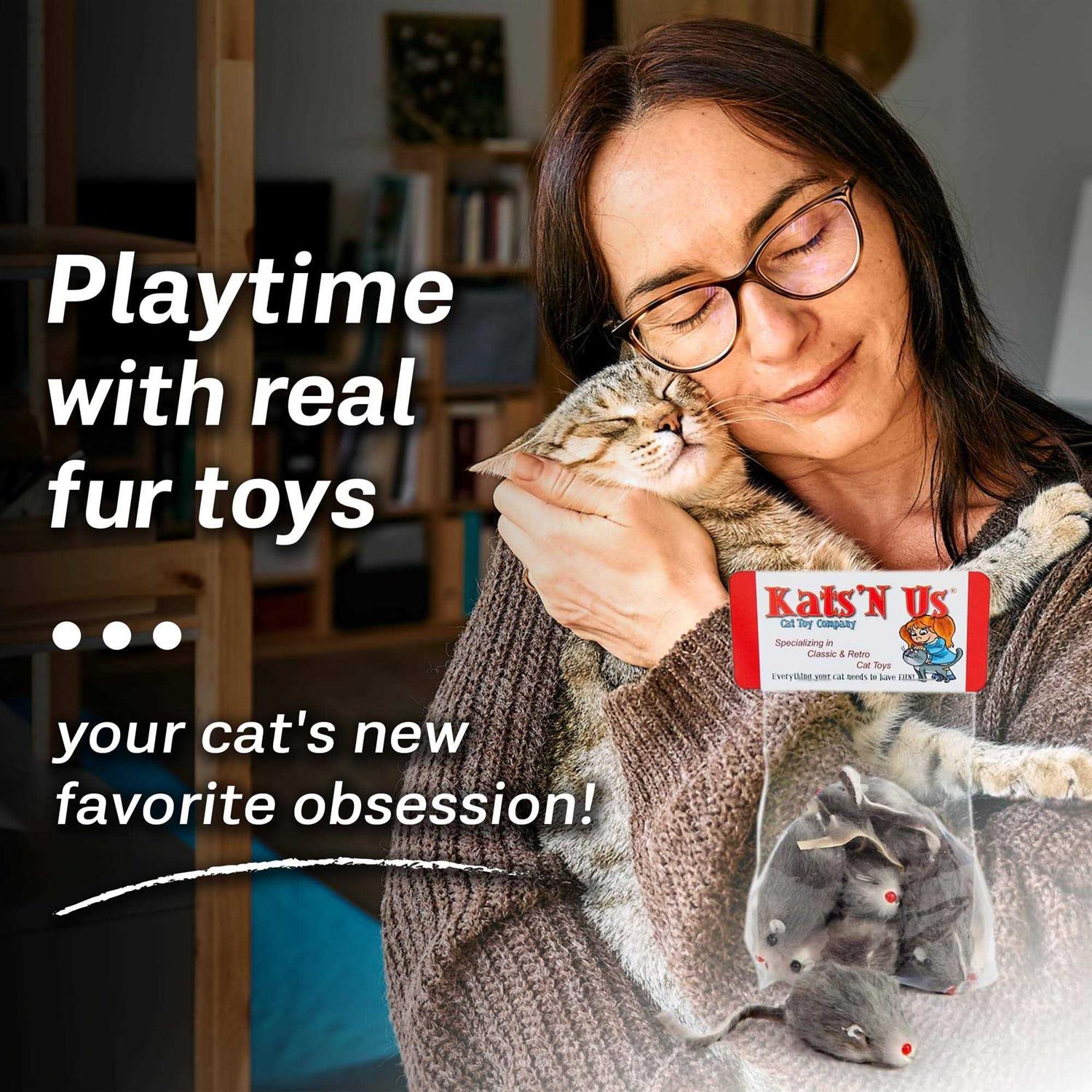 Alternative view of Kats 'N Us Mouse Cat Toy Pak