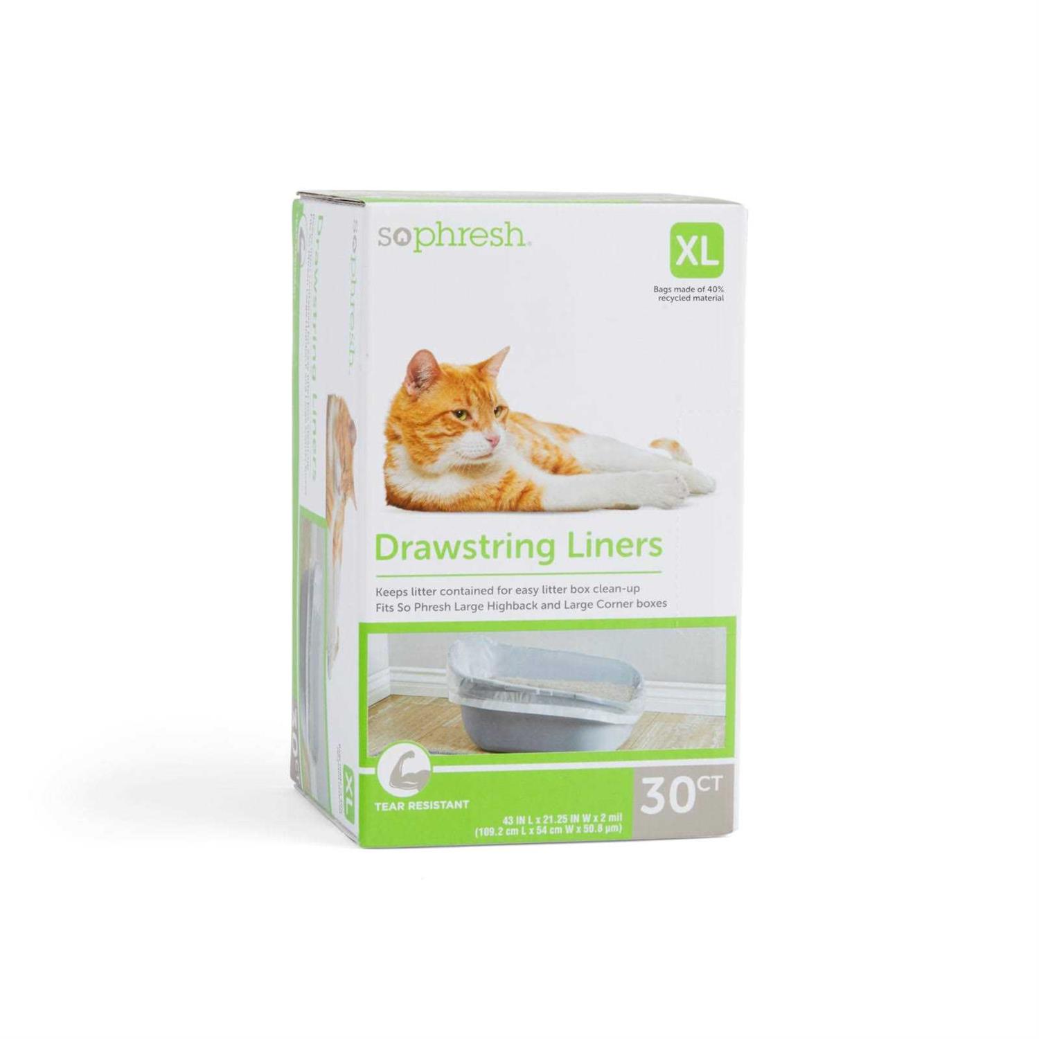 So Phresh Drawstring Liners for Highback Boxes for Cats