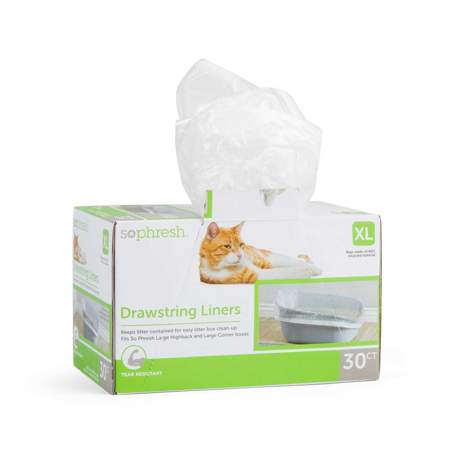 Alternative view of So Phresh Drawstring Liners for Highback Boxes for Cats