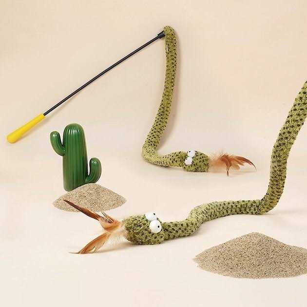 Alternative view of ZEZE Lovely & Delicate Forest Snake Tease Wand Cat Toy