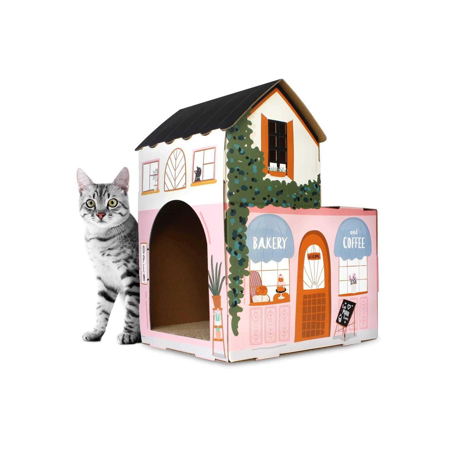 American Cat Club Cozy Cat Café House Cat Scratcher