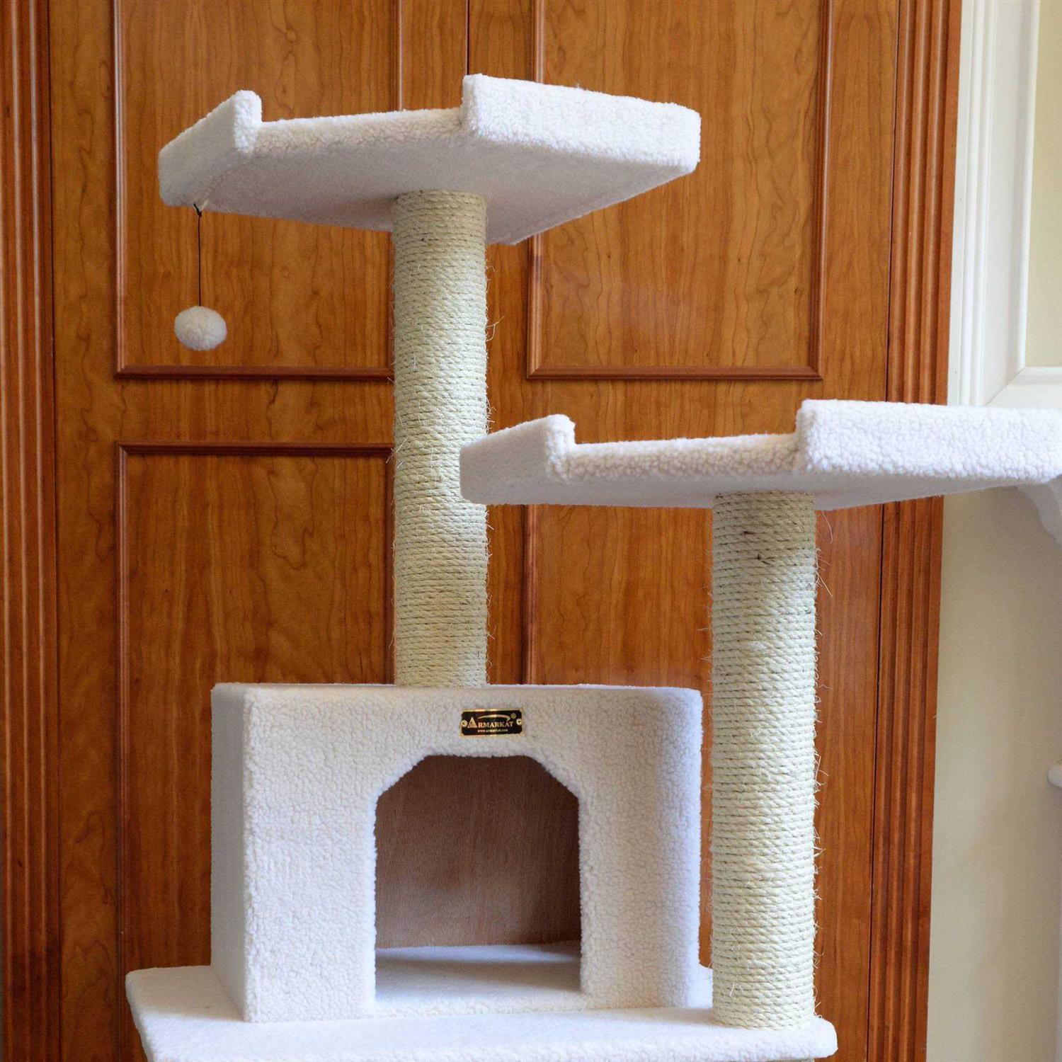 Alternative view of Armarkat B7801 Classic Real Wood Cat Tree In Ivory