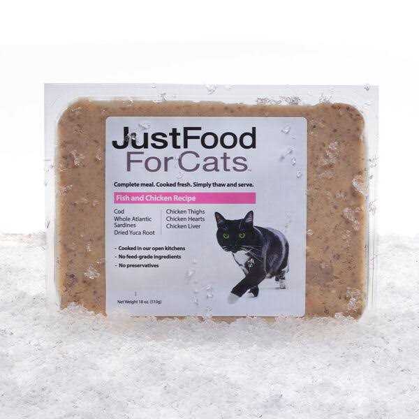 Alternative view of JustFoodForDogs Just Food for Cats Fish & Chicken Recipe Fresh Frozen Cat Food