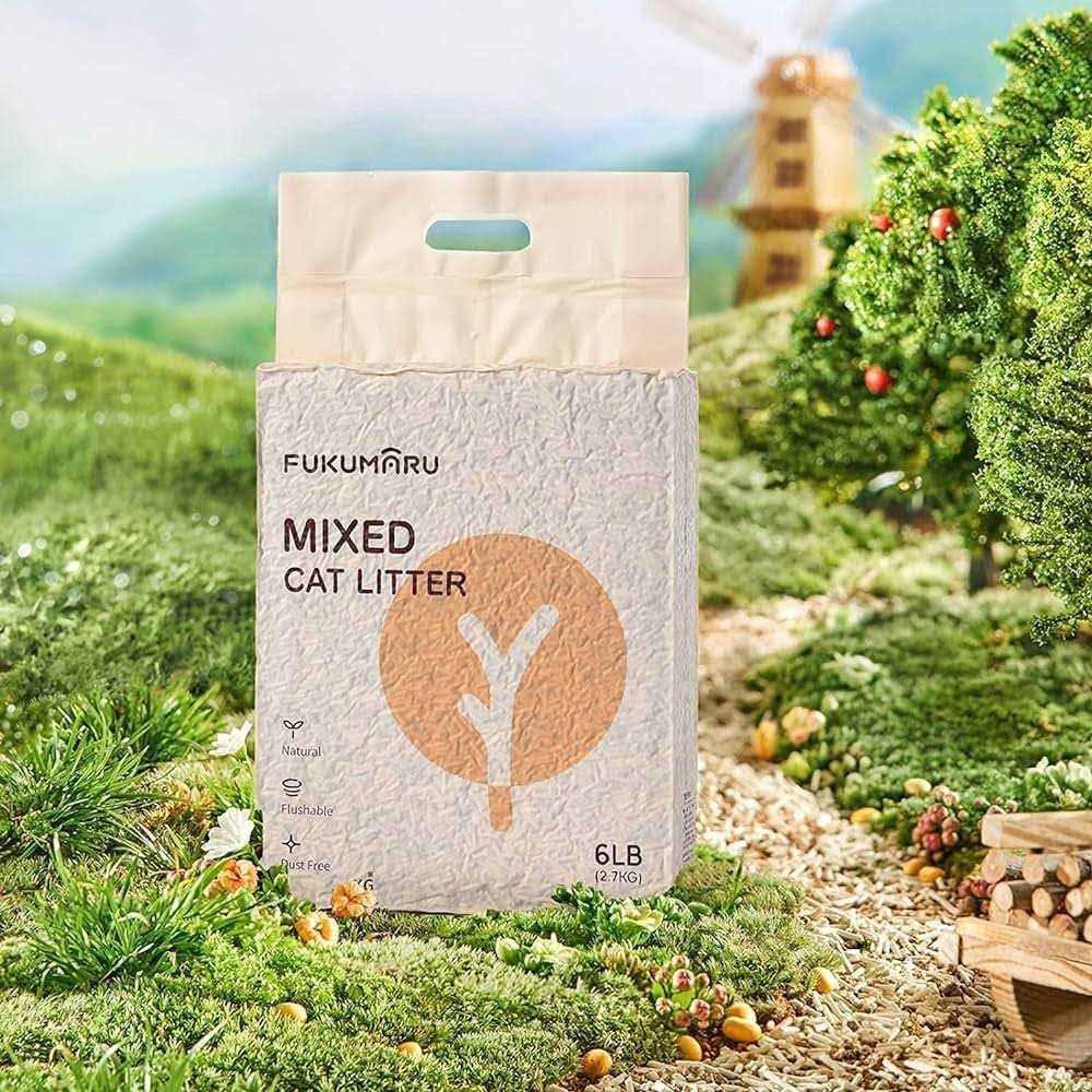 Alternative view of FUKUMARU Tofu Cat Litter Clumping Cat Litter, Dust Free Unscented Flushable Tofu Litter, Natural, Lightweight and Low Tracking Cat Litter