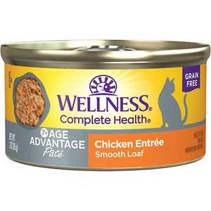 Wellness Complete Health Age Advantage Chicken Pate Wet Cat Food, 3-oz can, 24 count