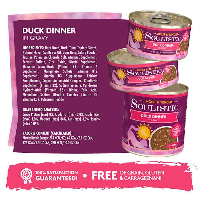 Alternative view of Soulistic Moist & Tender Dinner in Gravy Wet Cat Food