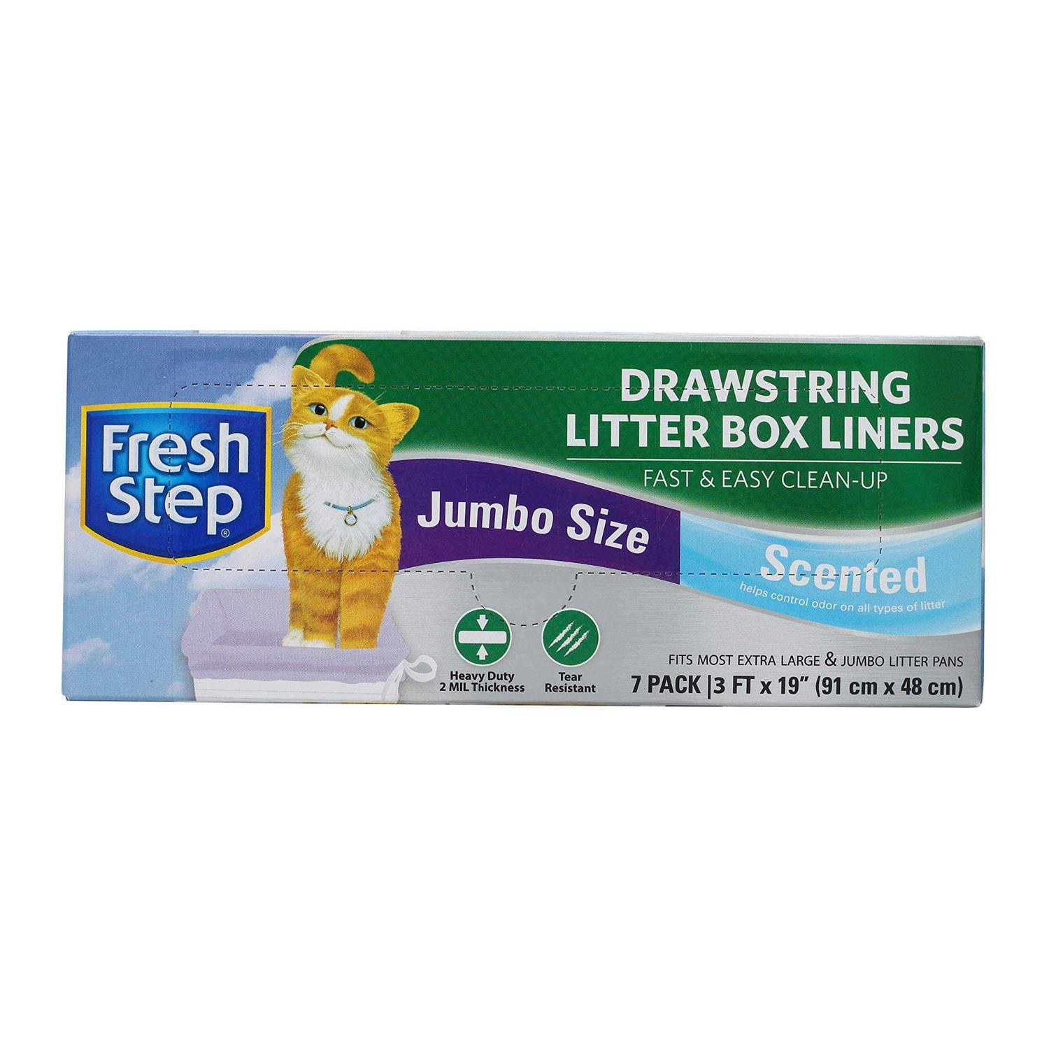Fresh Step Drawstring Litter Box Liners Scented Large