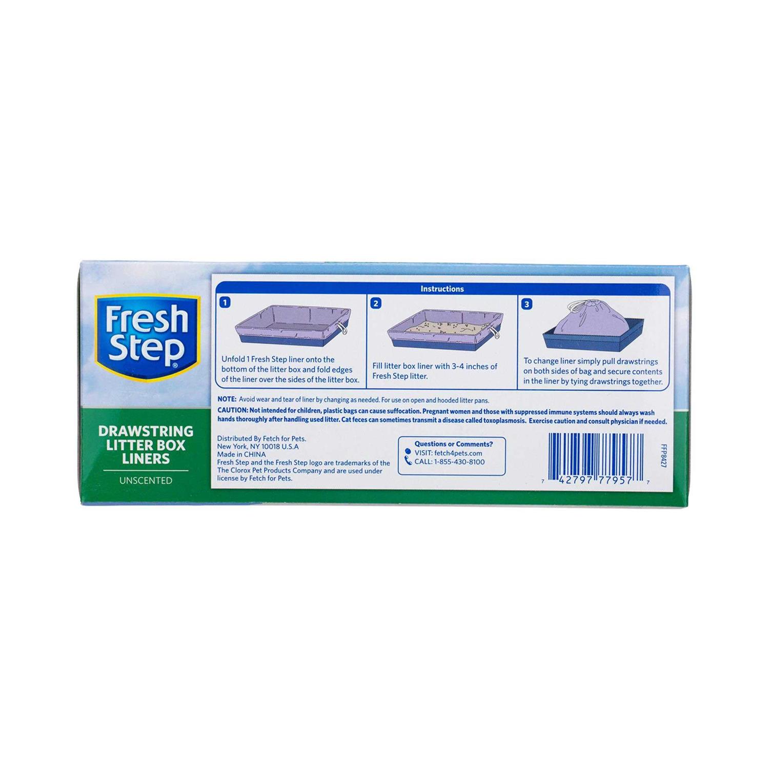 Alternative view of Fresh Step Drawstring Litter Box Liners Scented Large