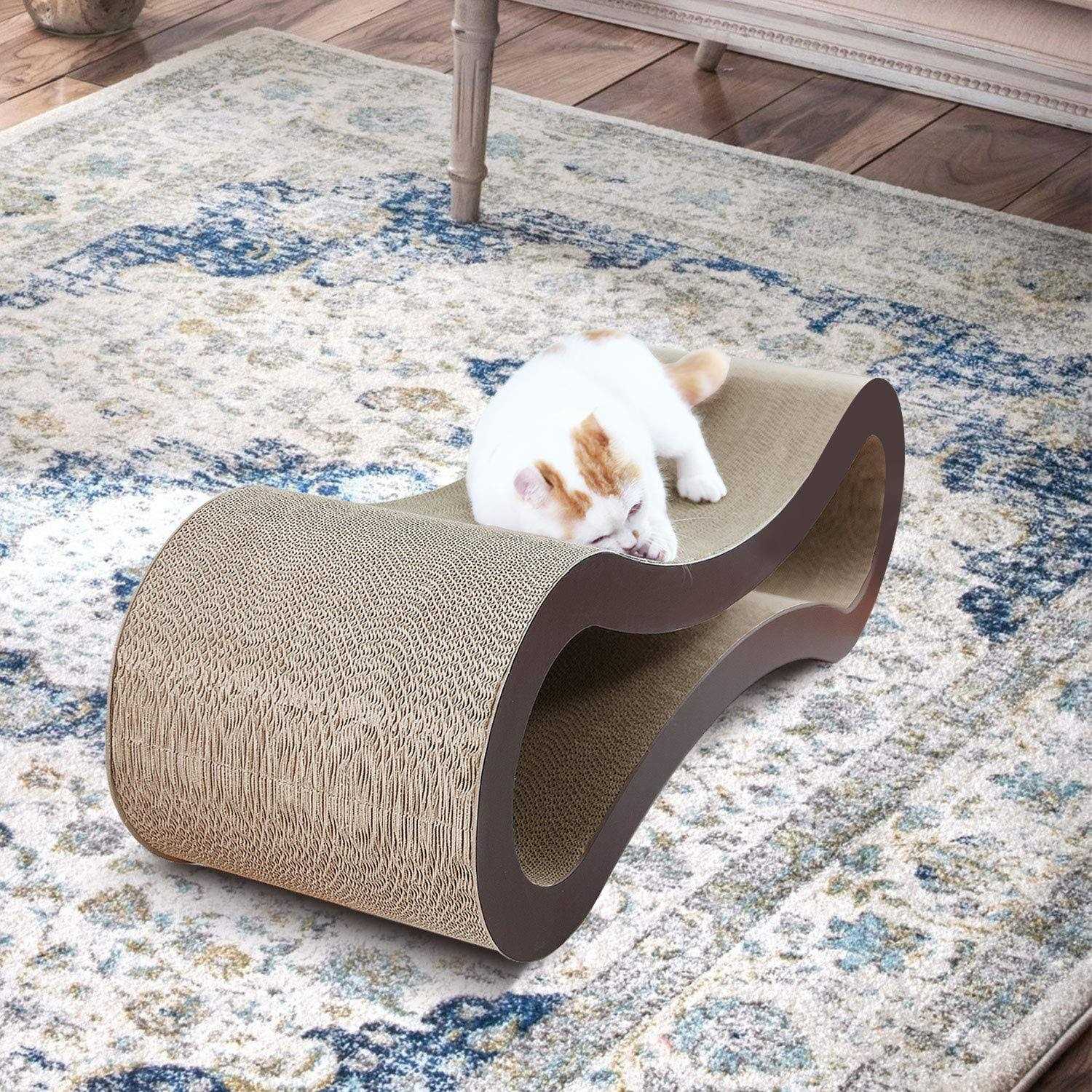 Alternative view of ScratchMe Cat Scratcher Cardboard Scratching Pad House Bed Furniture Protector