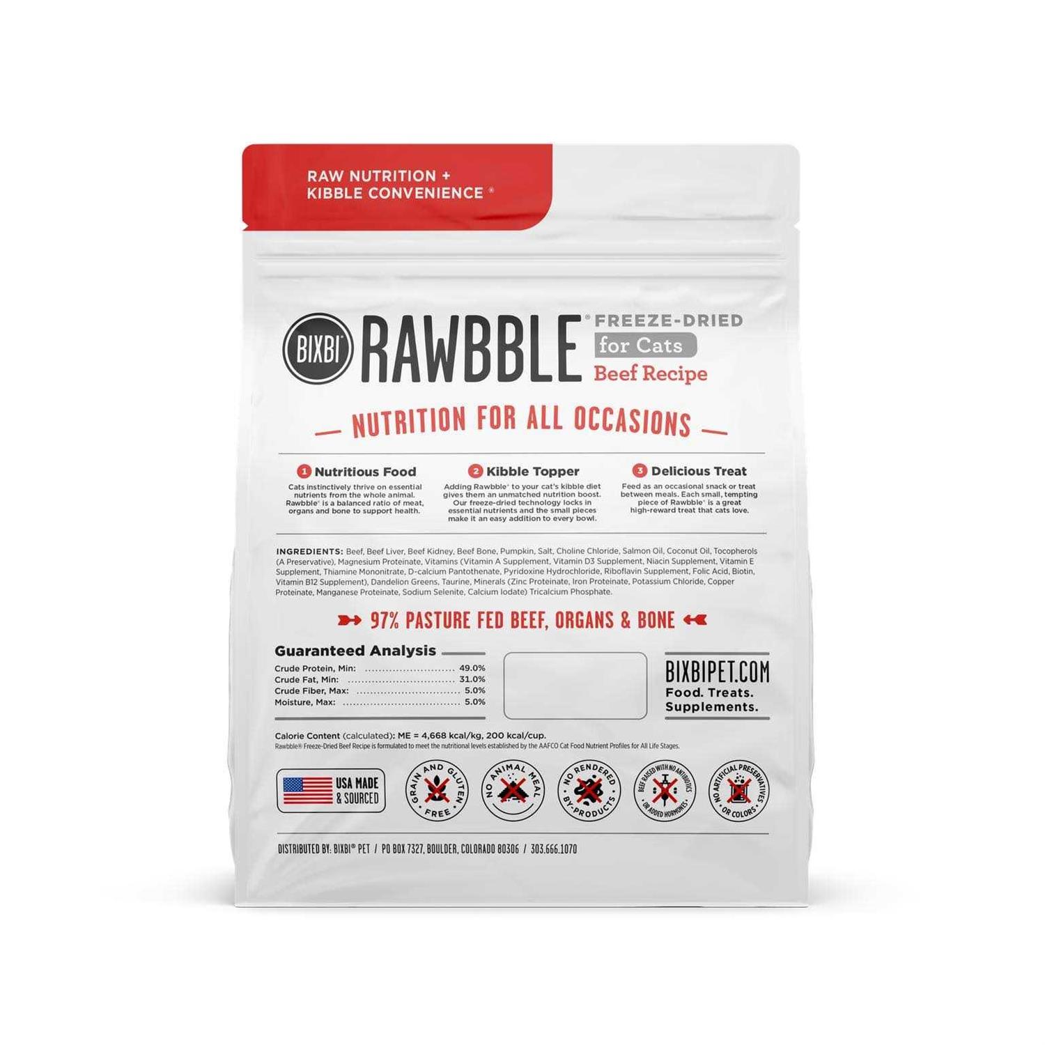 Alternative view of Bixbi Rawbble Freeze Dried Cat Food
