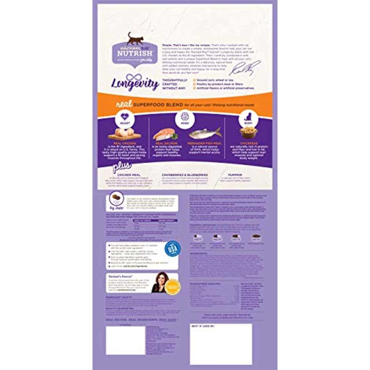 Alternative view of Rachael Ray Nutrish Longevity Dry Cat Food