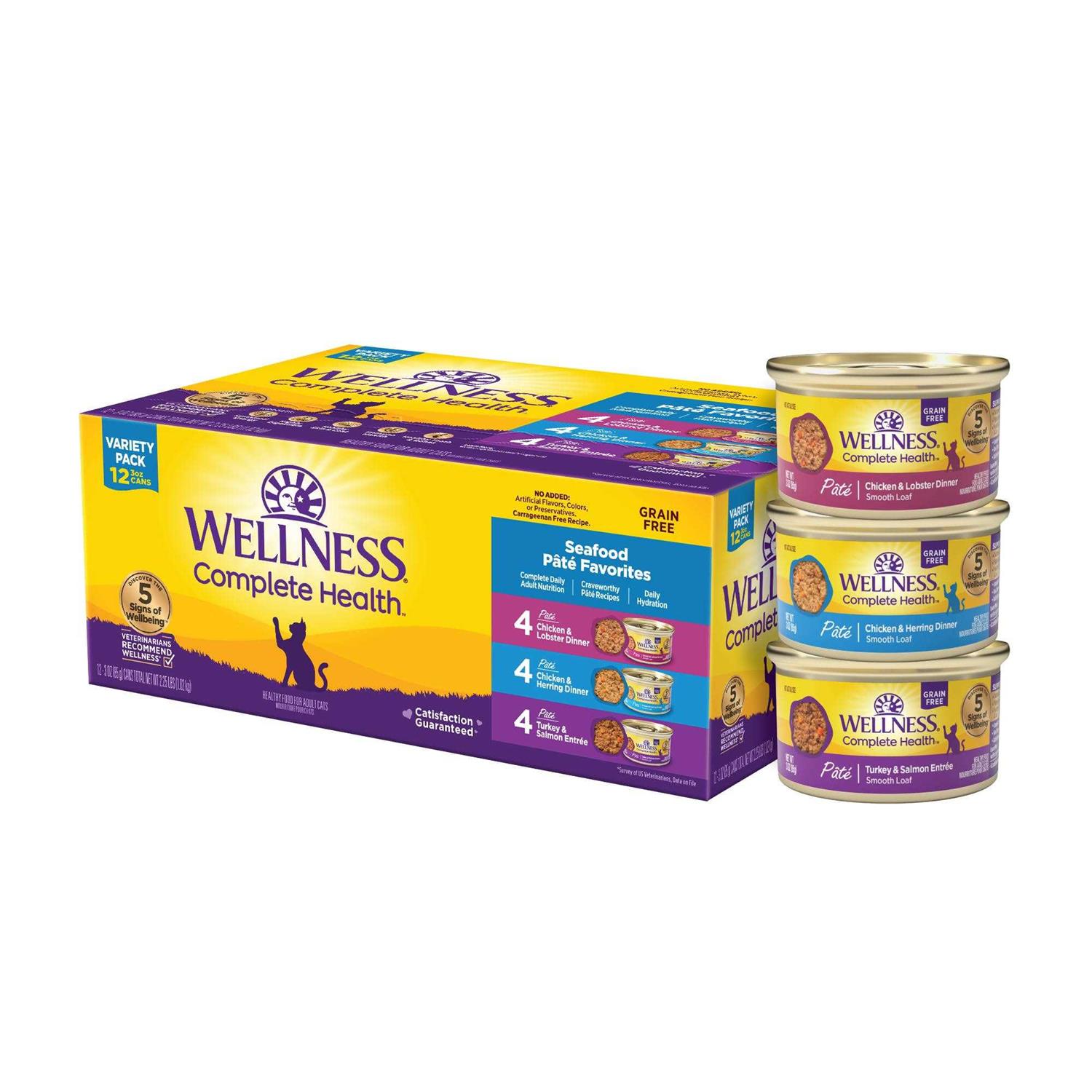 Alternative view of Wellness Seafood Pate Favorites Cat Food Variety Pack