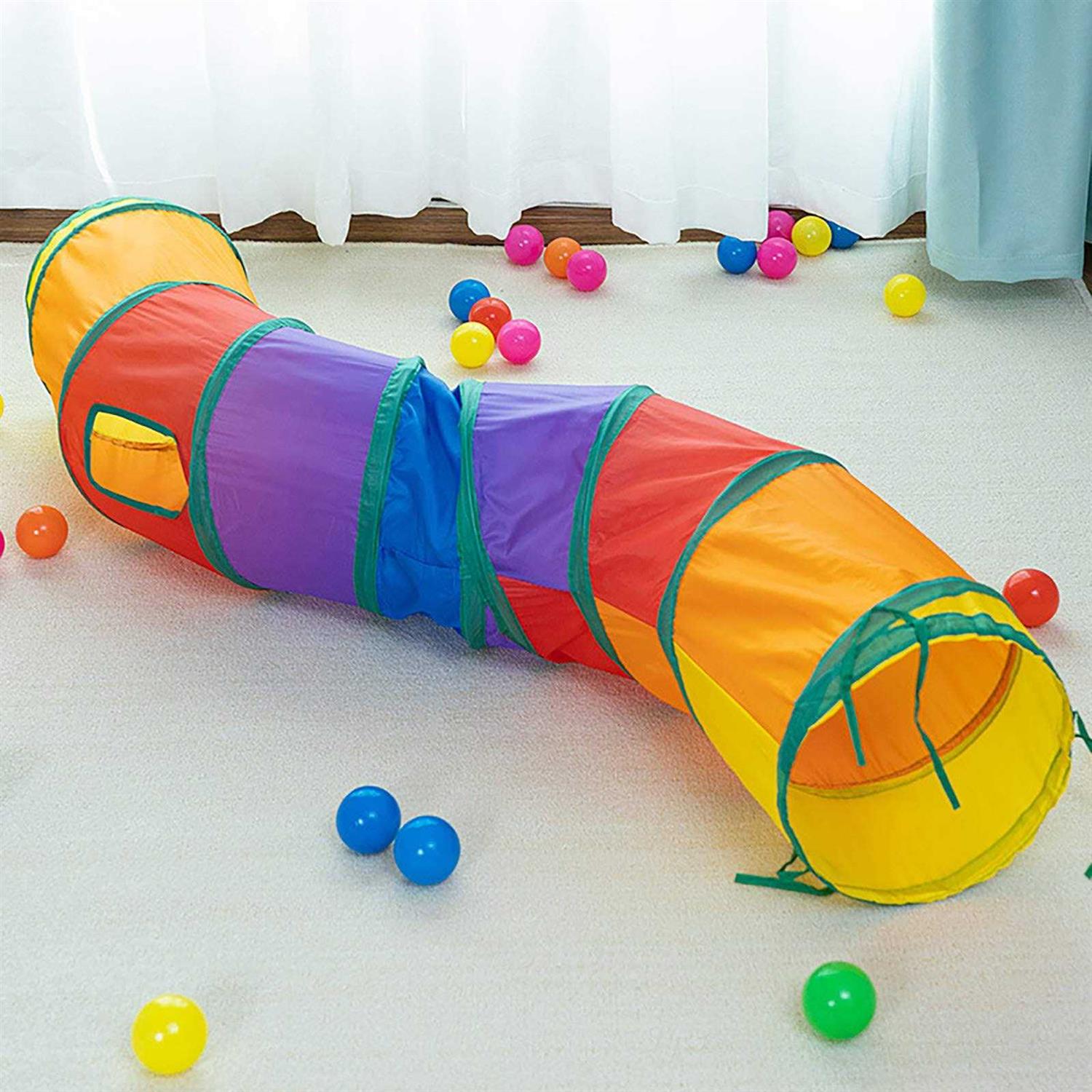 iCAGY Cat Tunnel for Indoor Cats Interactive Rabbit Tunnel Toys Pet Toys Play Tunnels for Cats Kittens Rabbits Puppies Crinkle Collapsible Pop Up