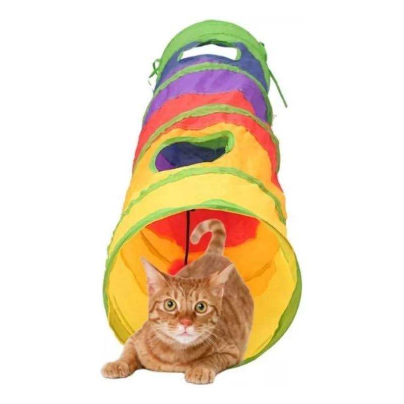 Alternative view of iCAGY Cat Tunnel for Indoor Cats Interactive Rabbit Tunnel Toys Pet Toys Play Tunnels for Cats Kittens Rabbits Puppies Crinkle Collapsible Pop Up