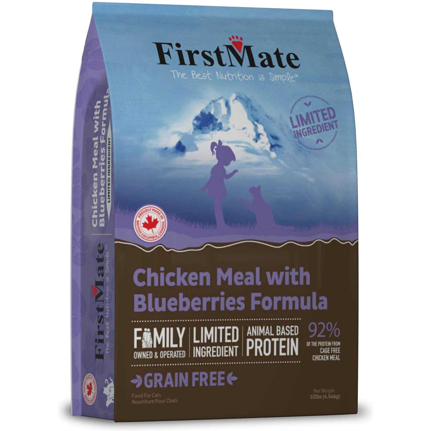 FirstMate Chicken Meal Blueberries Limited Ingredient Free Dry Cat Food