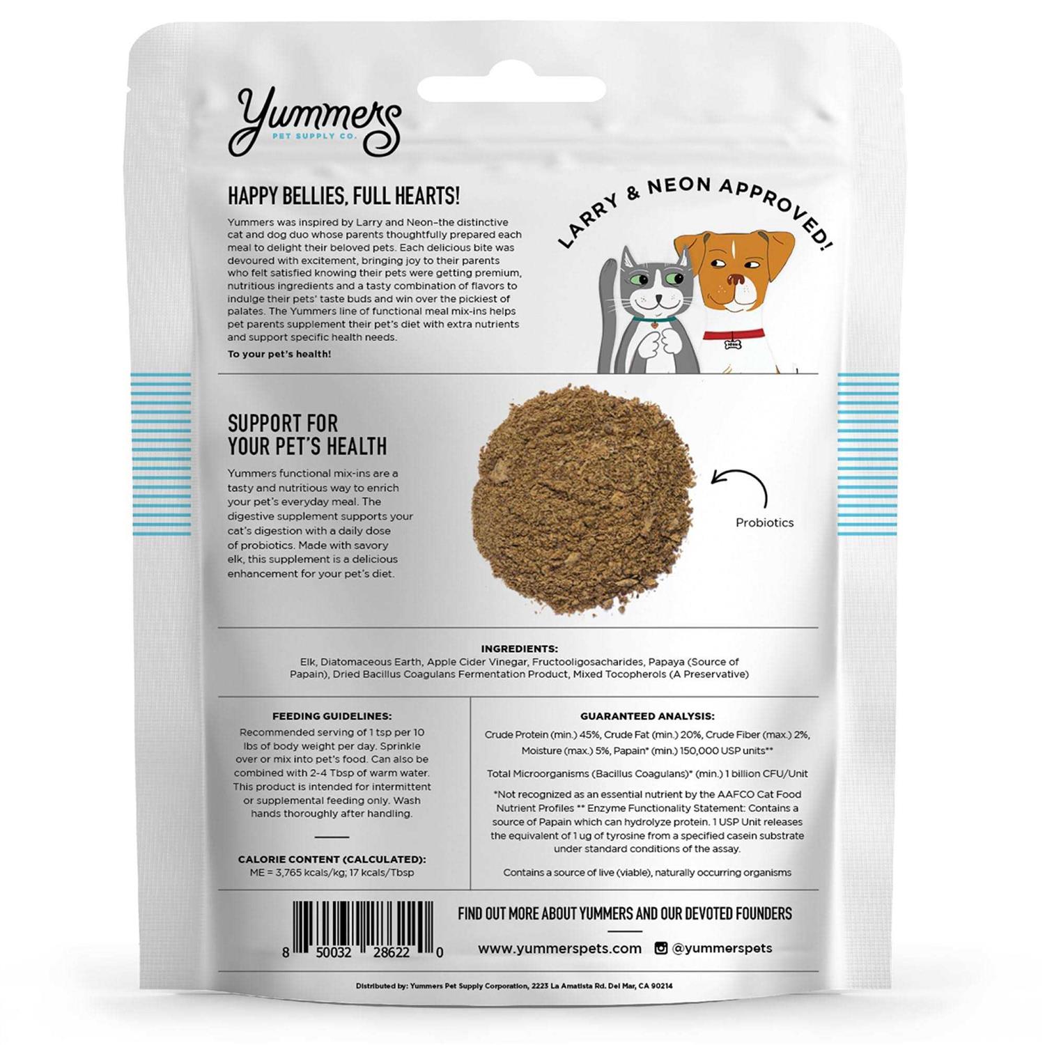 Alternative view of Yummers Digestive Functional Mix-Ins Elk Cat Food Topper