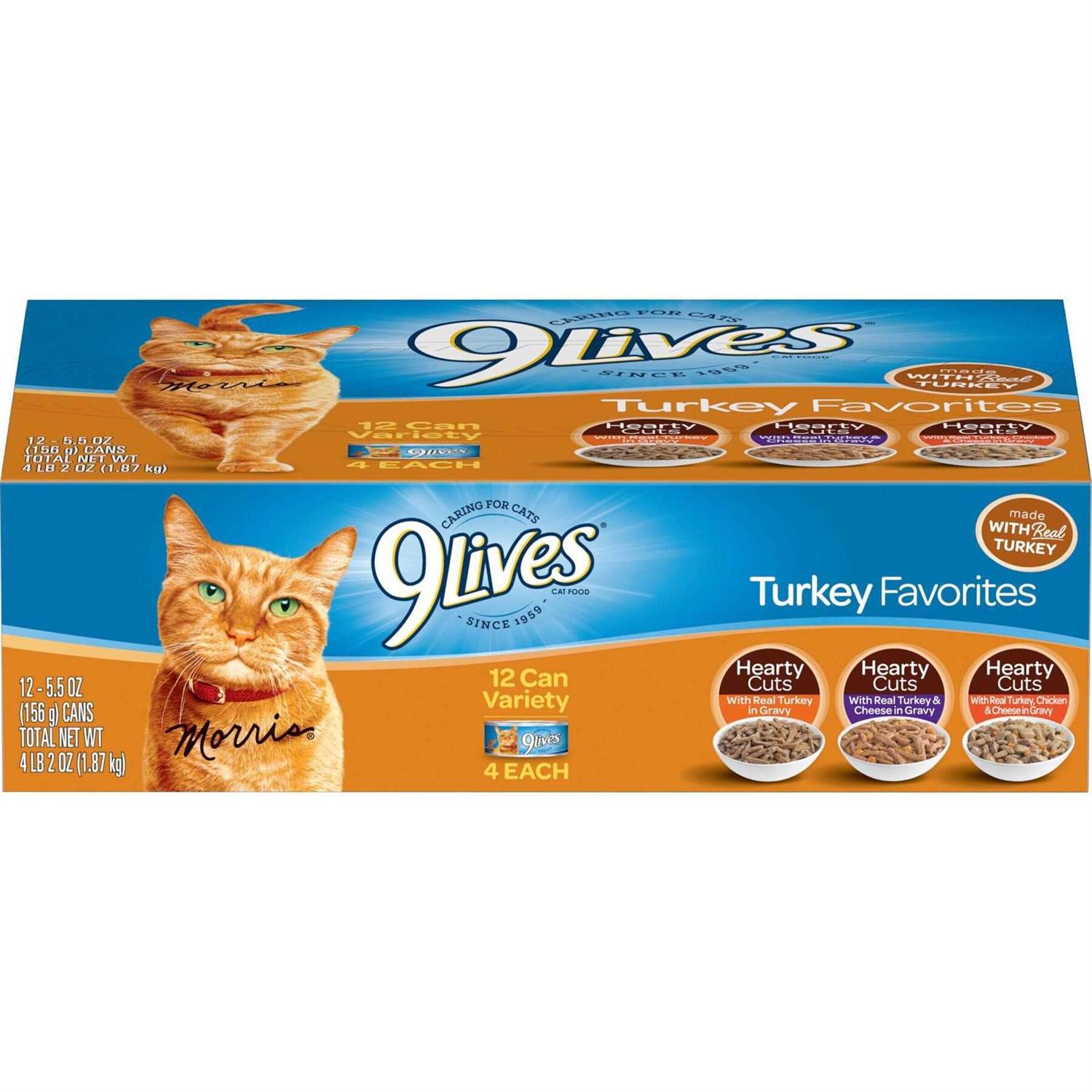 9Lives Turkey Favorites Variety Pack 5.5-Ounce