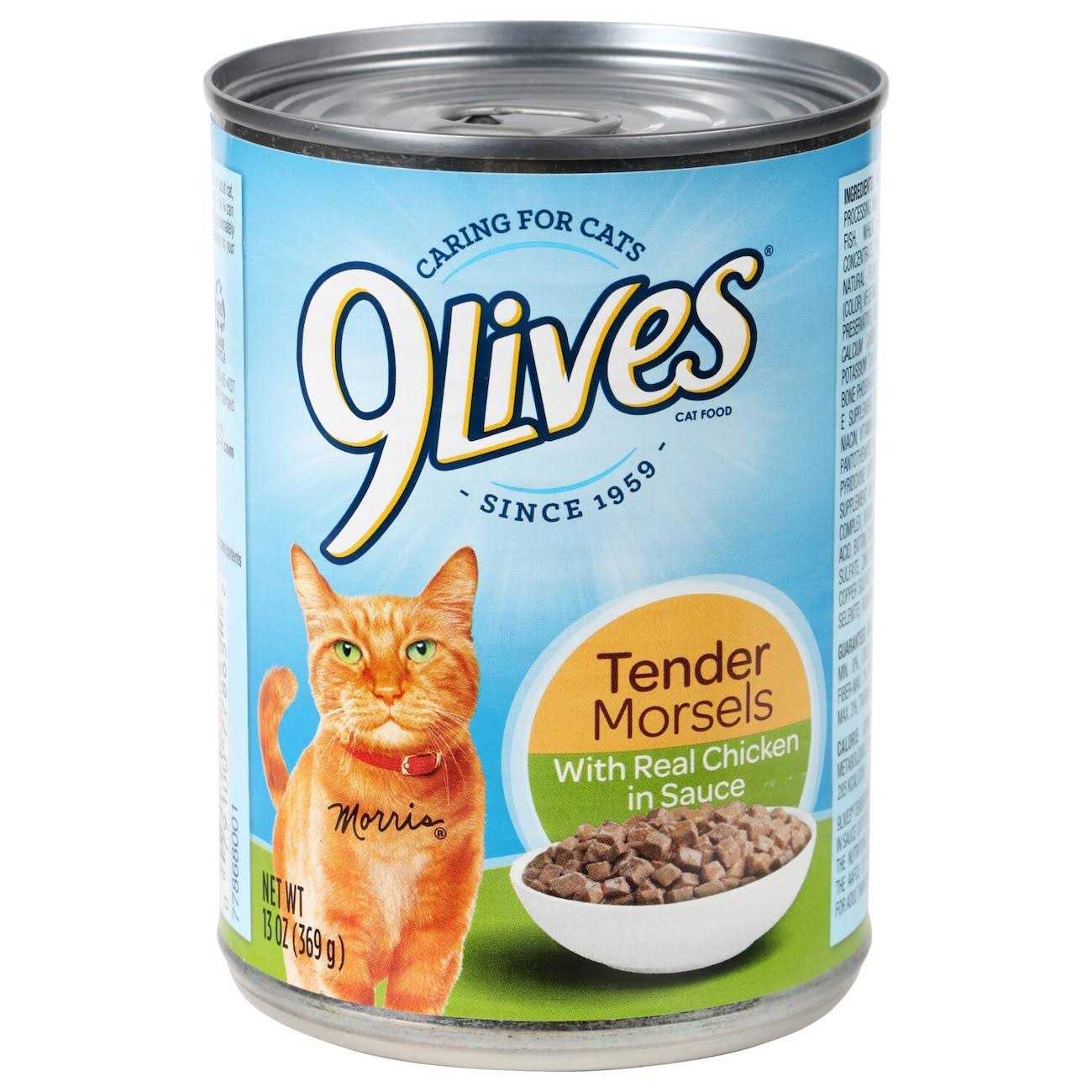 9Lives Tender Morsels Wet Cat Food with Real Chicken in Sauce