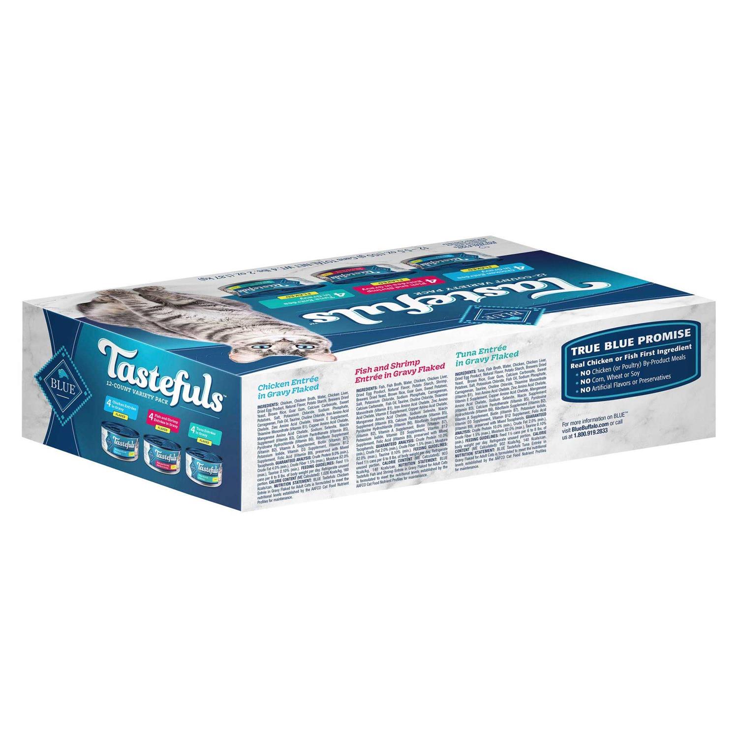 Alternative view of Blue Buffalo Tastefuls Tuna, Chicken and Fish/Shrimp Flaked Variety Pack Wet Cat Food