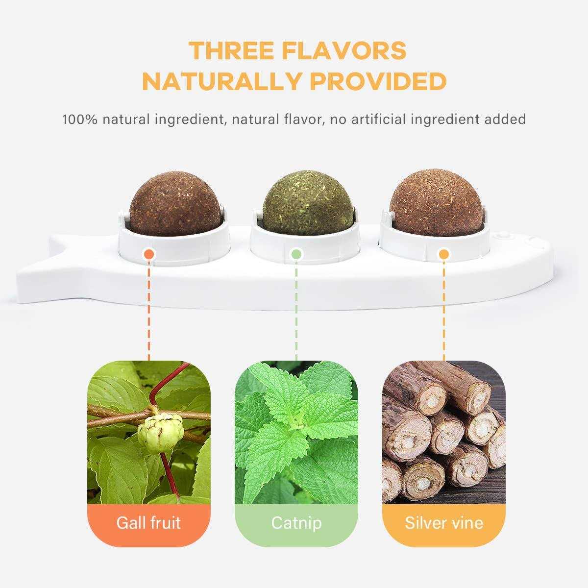 Alternative view of Snow Pet Magic Catnip Wall Balls Toys for Cats Wall Treats Kitten Treat Toys Indoor Catnip Ball Toys Teeth Cleaning Chew Silvervine Catnip Balls