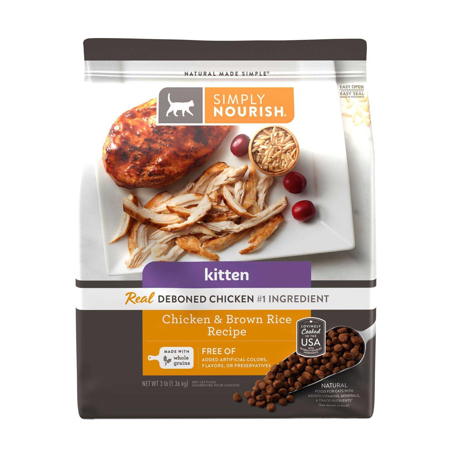 Simply Nourish Original Kitten Cat Dry Food Chicken and Rice