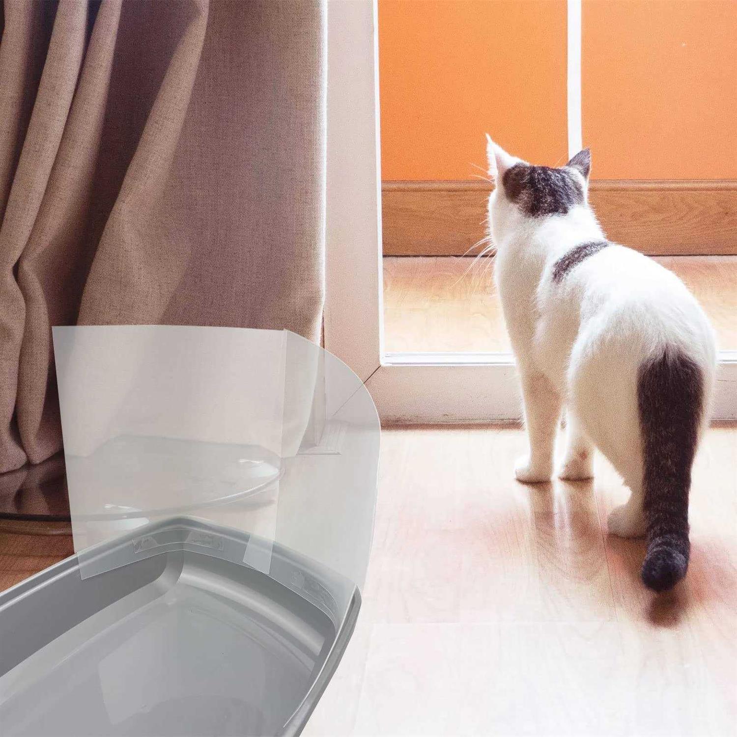 Alternative view of AAiphuwew 3 Pcs Cat Litter Box Pee Shields Easy Clean Anti-Splashing Flexible Litter Pan Pee Shields For Open Top Litter Pan
