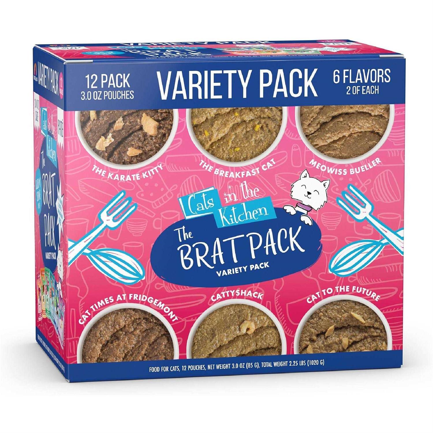 Weruva Cats in The Kitchen Slide N Serve The Brat Pack Variety Cat Food Pouches