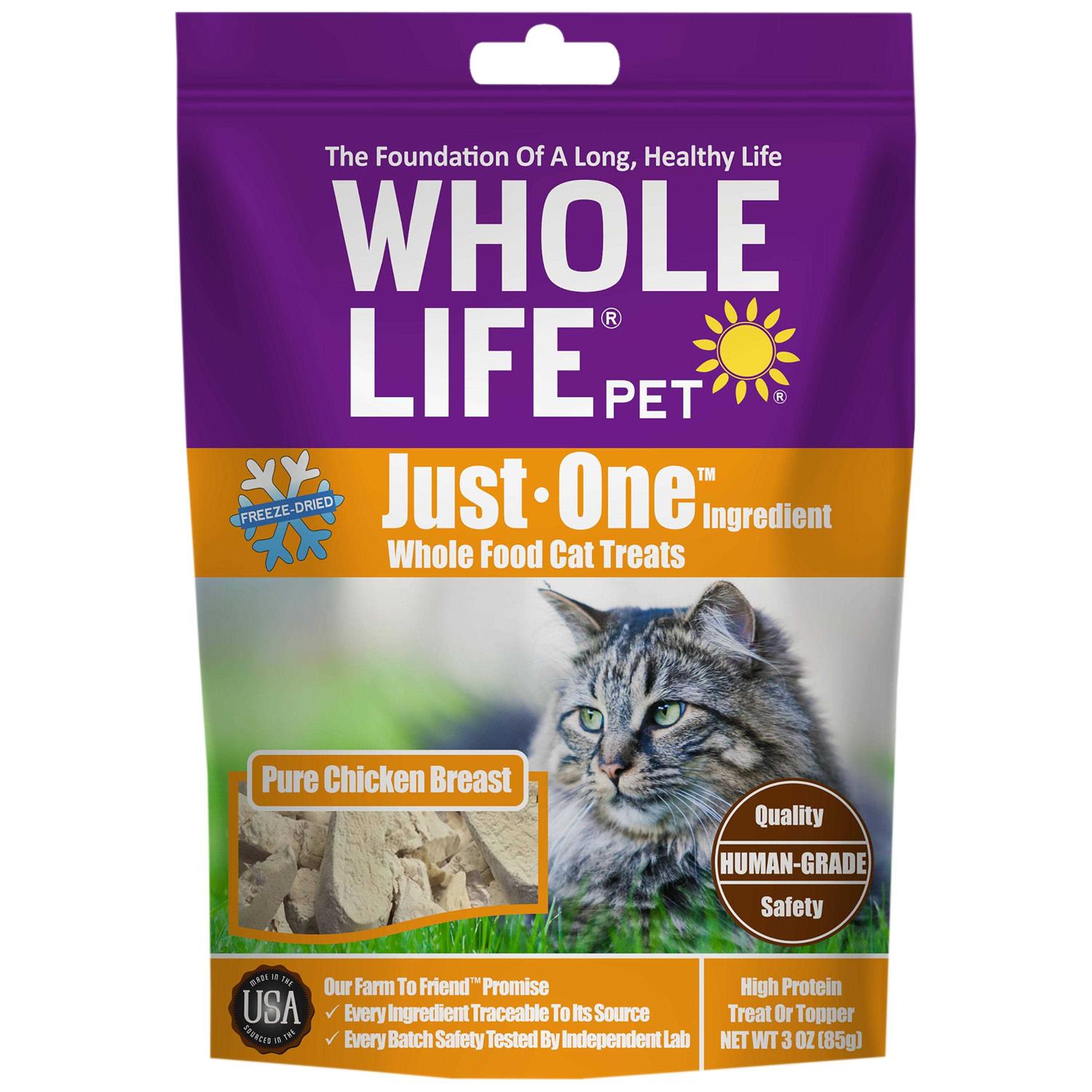 Whole Life Pet Just One Ingredient Freeze-Dried Chicken Cat Treats