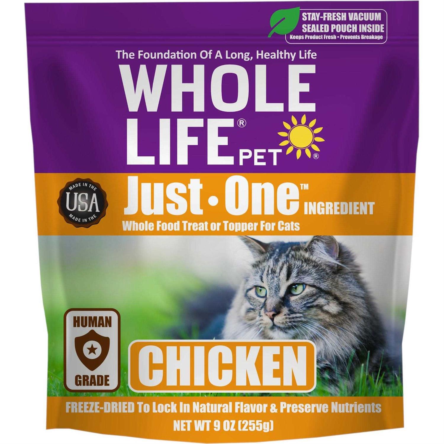 Whole Life Pet Just One Ingredient Freeze-Dried Chicken Cat Treats