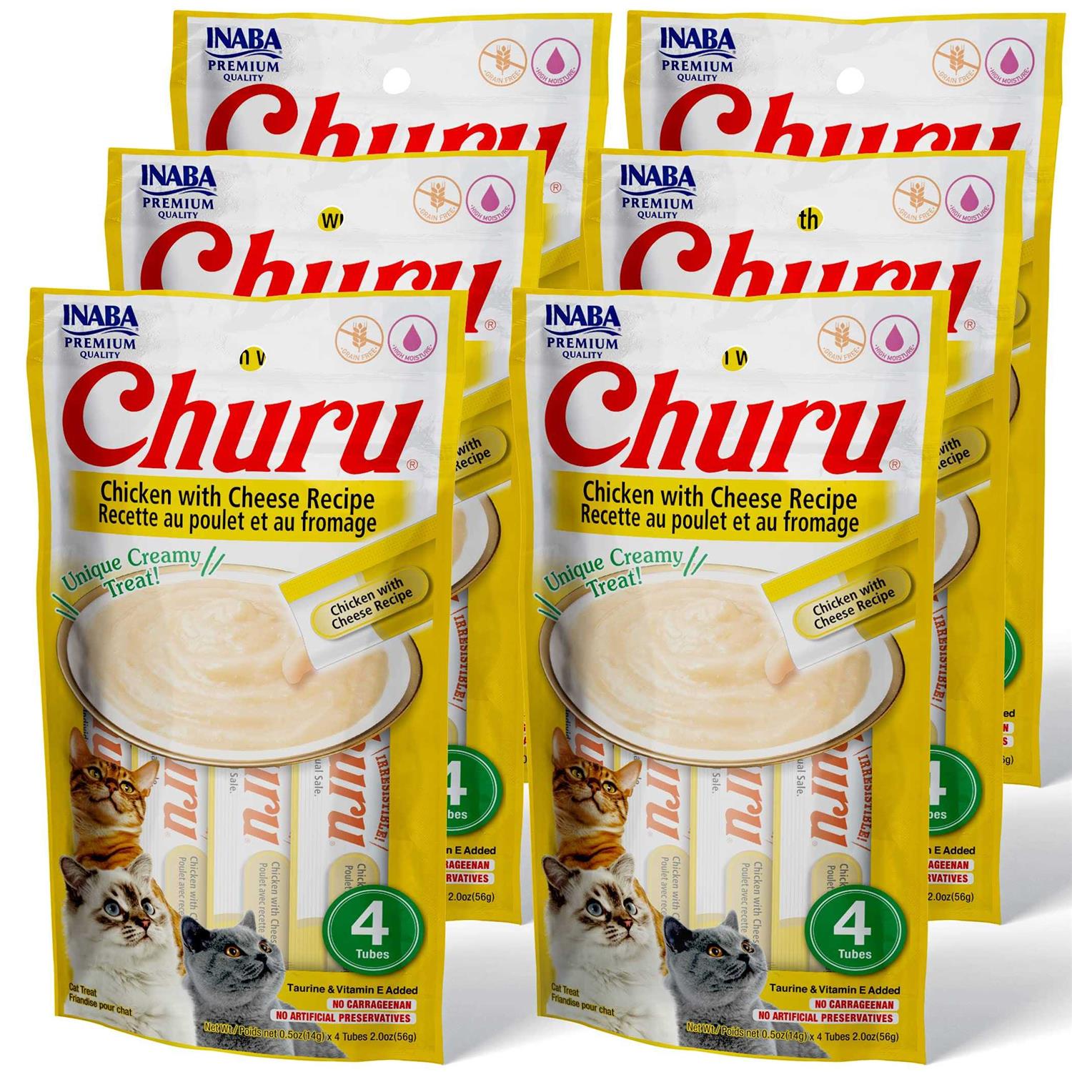 Inaba Churu Grain-Free Chicken with Cheese Puree Lickable Cat Treat