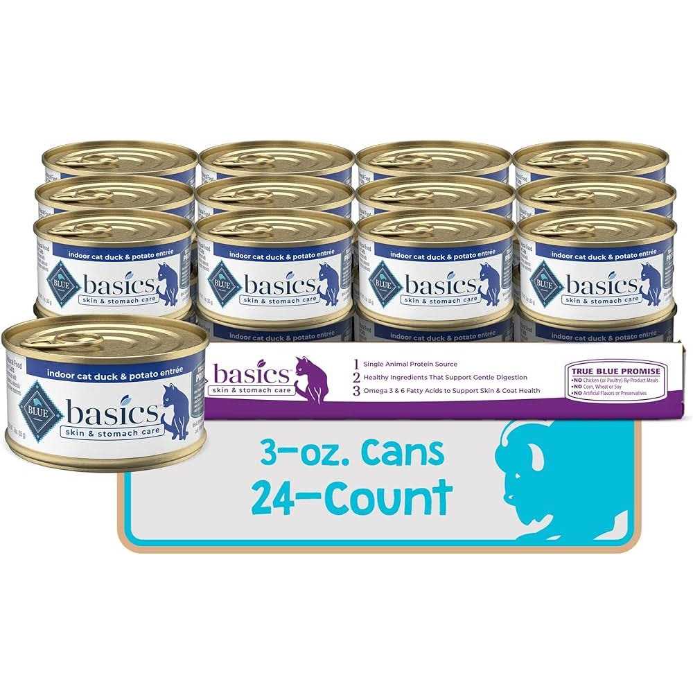 Alternative view of Blue Buffalo Basics Grain Free Indoor Fish and Potato Entree Canned Cat Food 3-oz