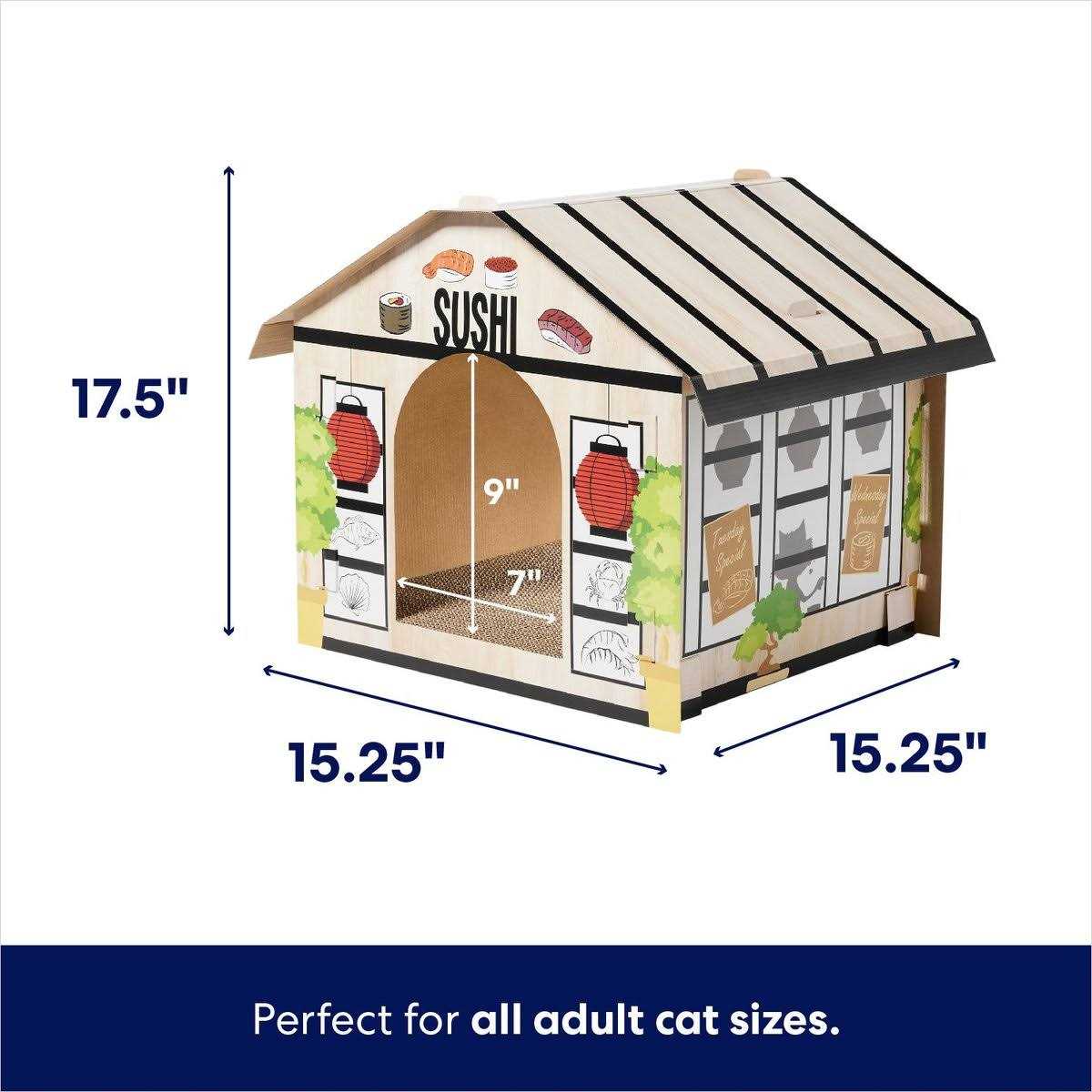 Alternative view of Frisco Sushi Shop Cardboard Cat House