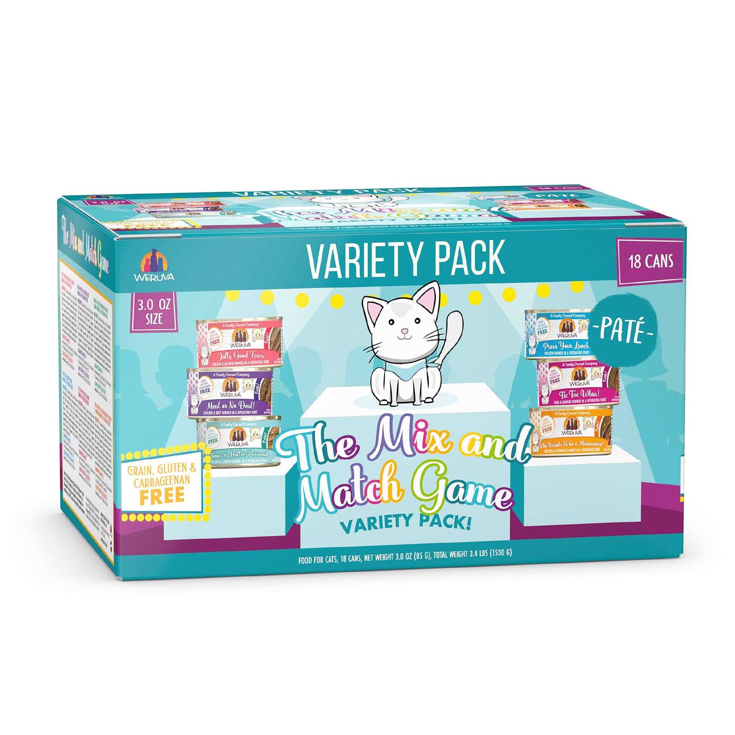 Weruva Classic Paté Cat Food The Mix & Match Game Variety Pack