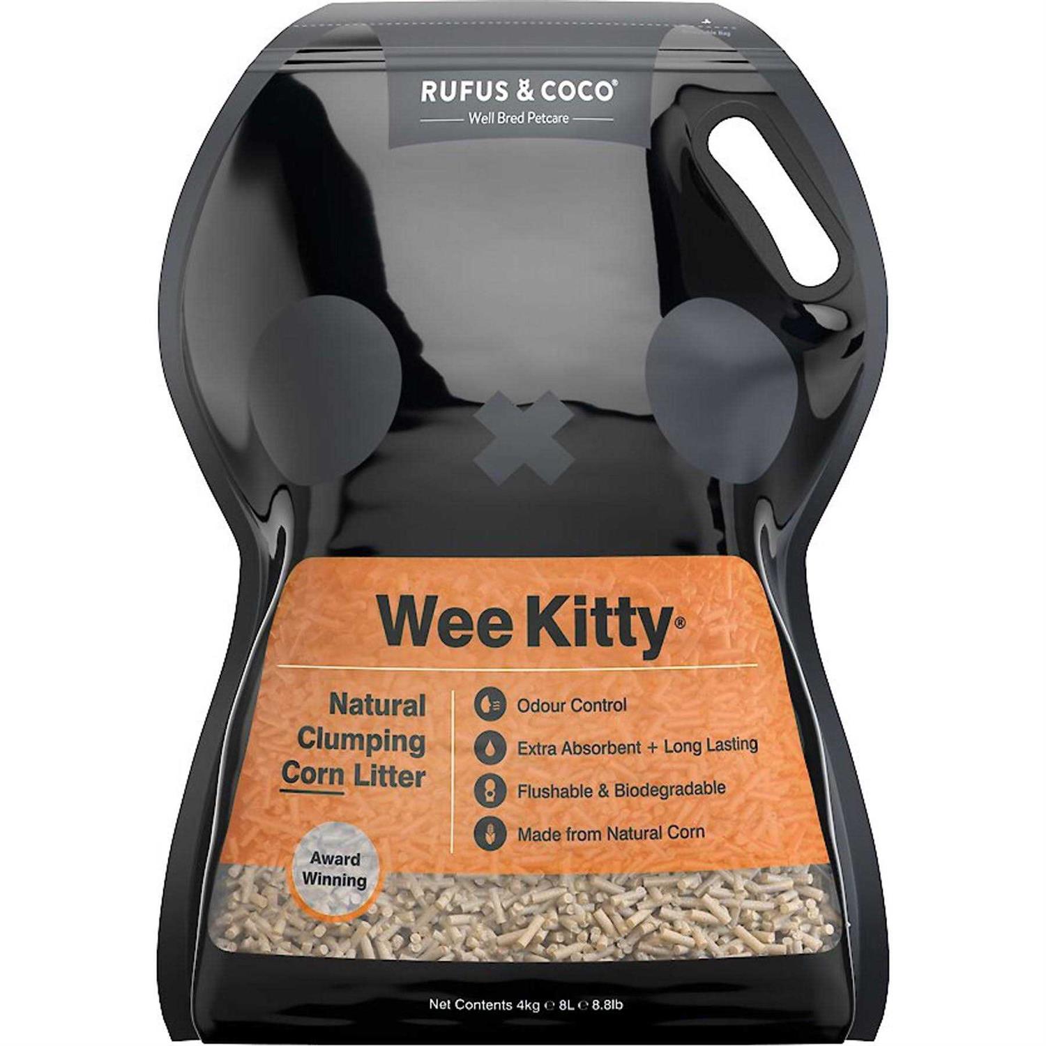 Rufus & Coco Wee Kitty Clumping Corn Cat Litter