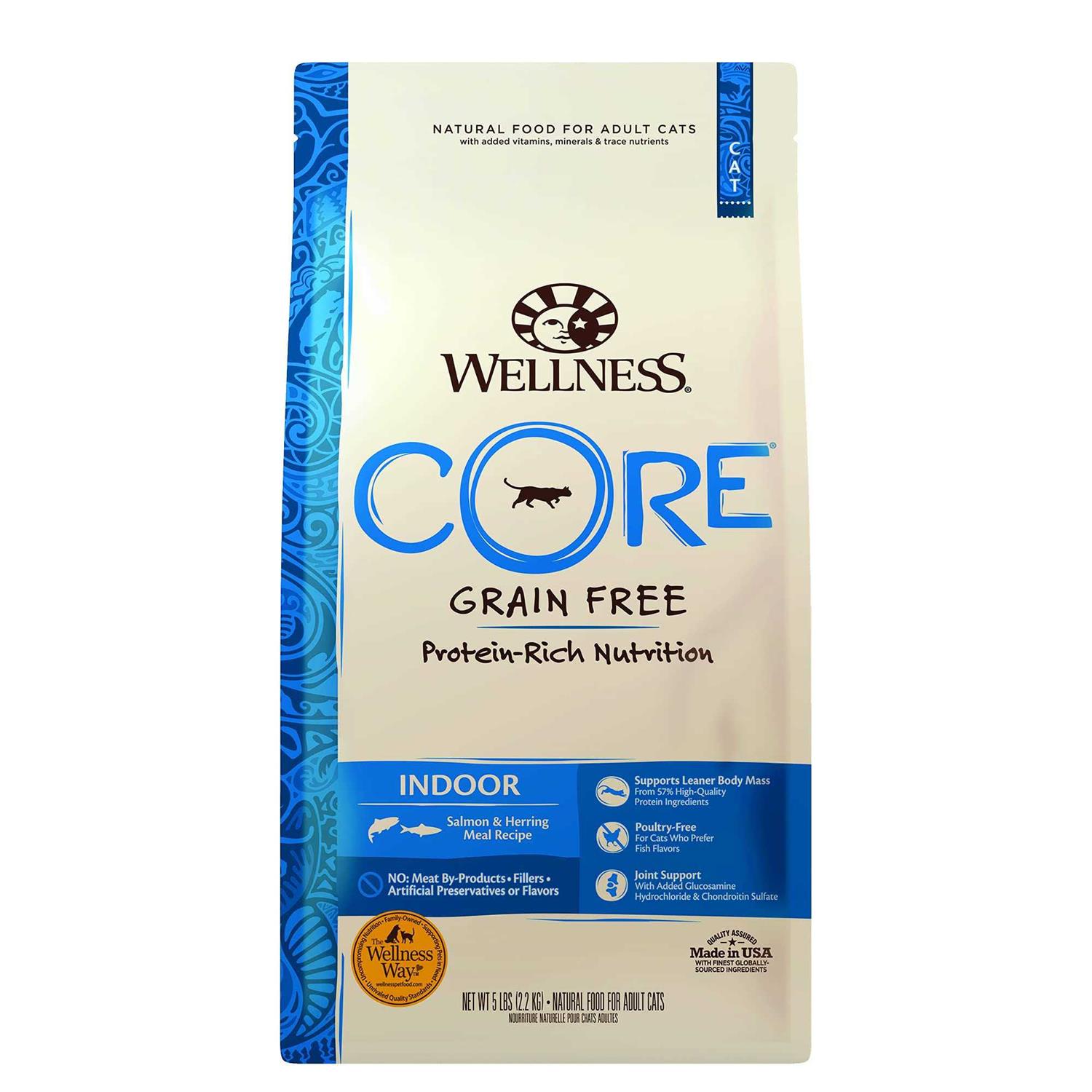 Wellness Core Grain-Free Indoor Salmon & Herring Meal Recipe Dry Cat Food