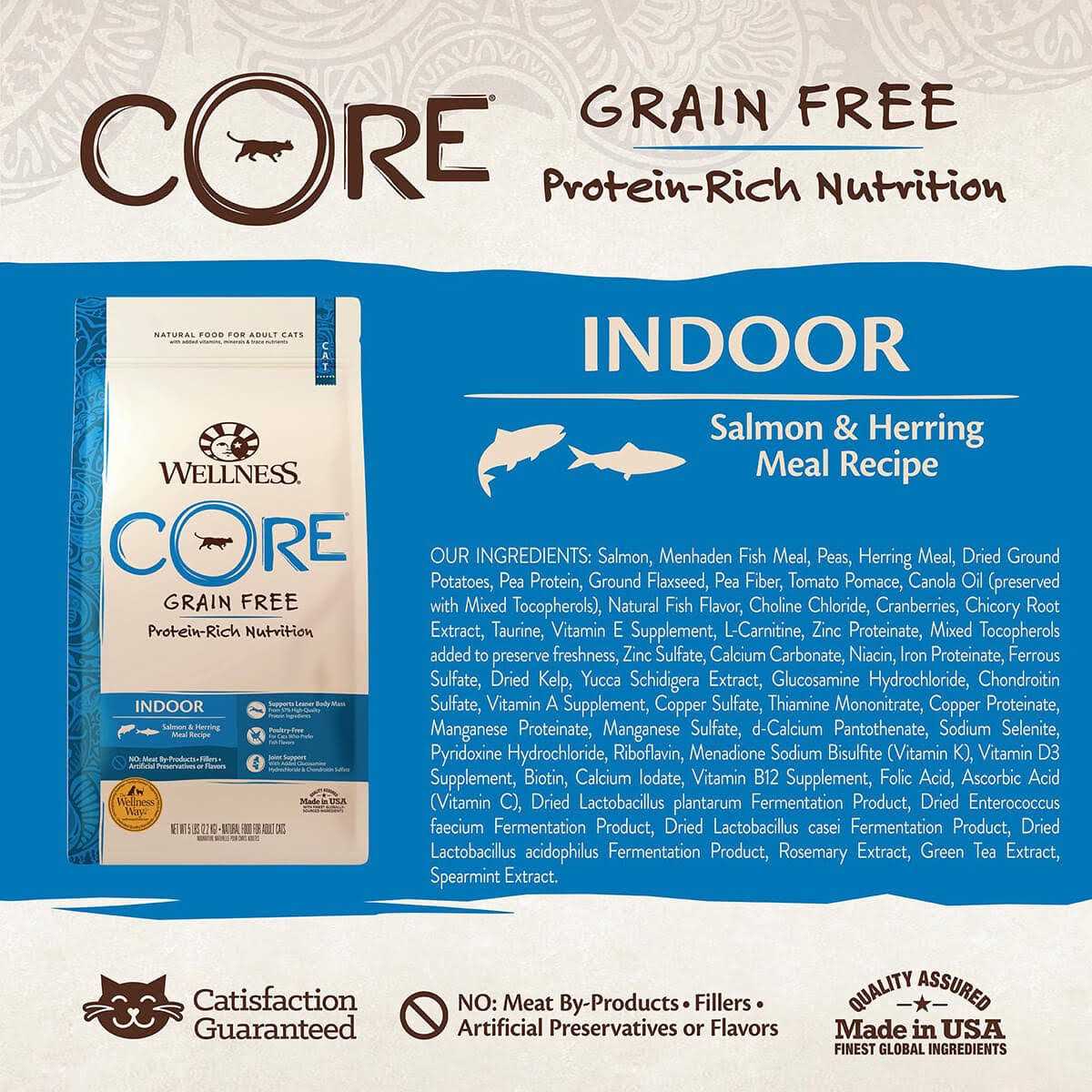Alternative view of Wellness Core Grain-Free Indoor Salmon & Herring Meal Recipe Dry Cat Food