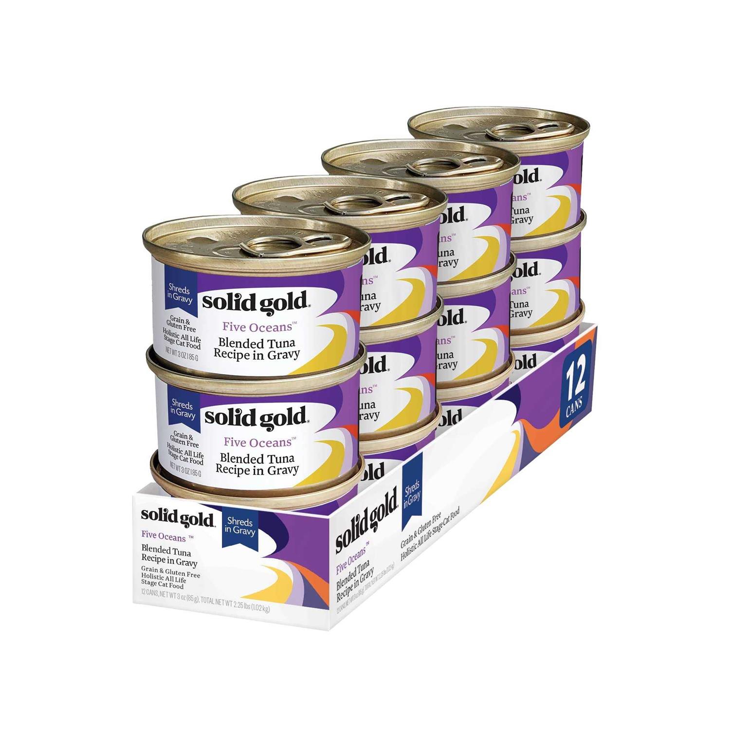 Alternative view of Solid Gold Canned Cat Food Five Oceans Tuna Recipe in Gravy