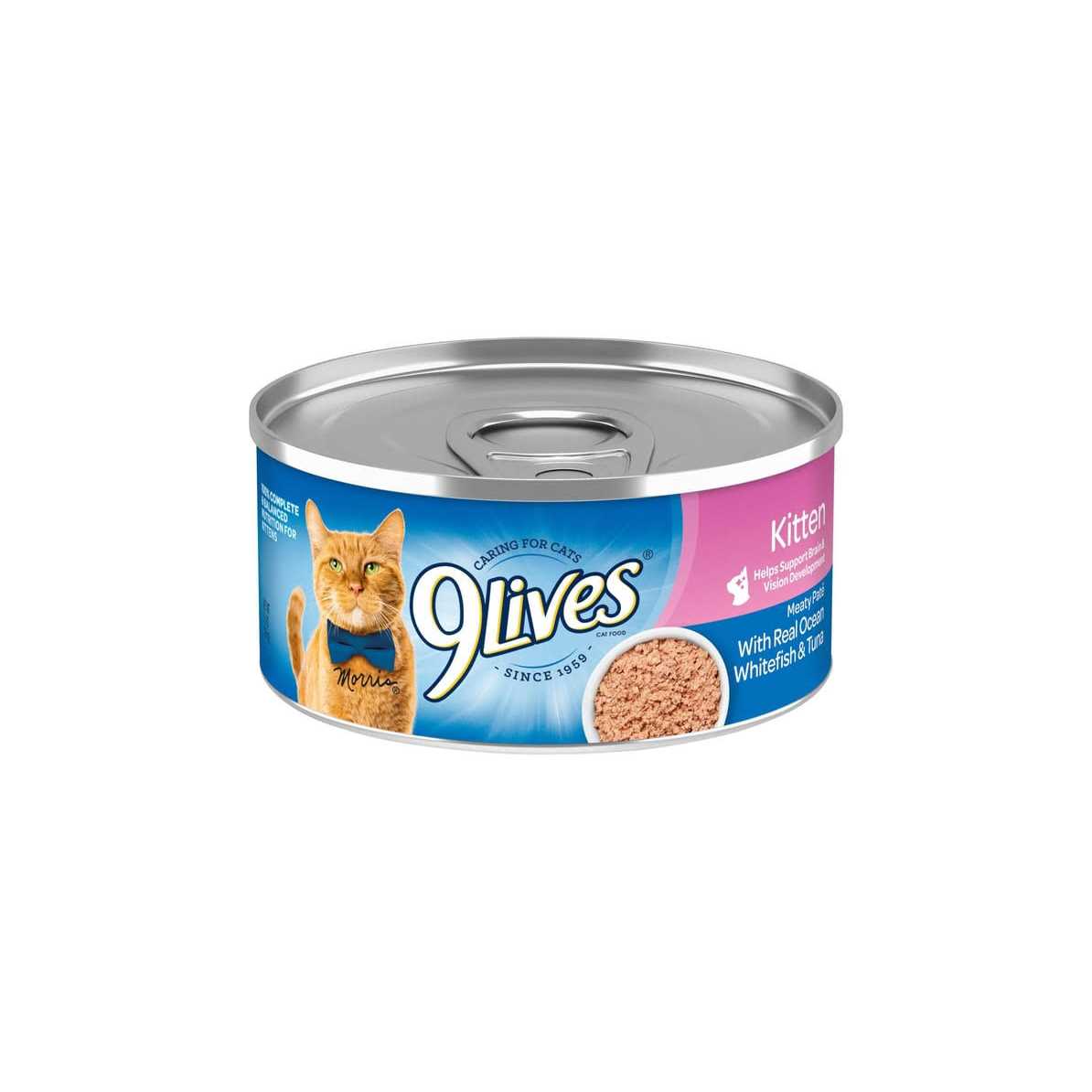 9Lives Wet Kitten Food Meaty Pat With Real Ocean Whitefish & Tuna