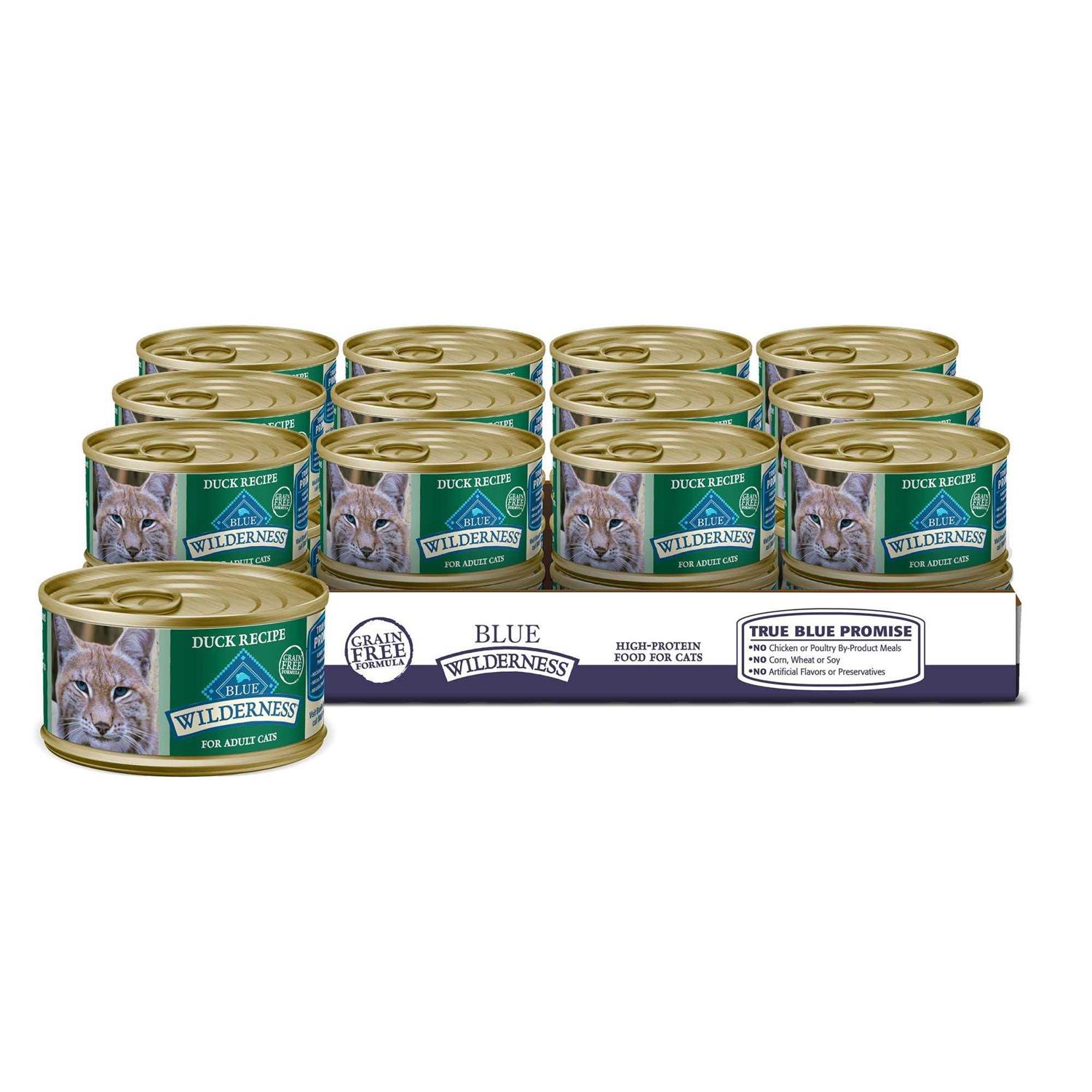 Blue Buffalo Wilderness High-Protein Grain-Free Adult Duck Recipe Canned Cat Food