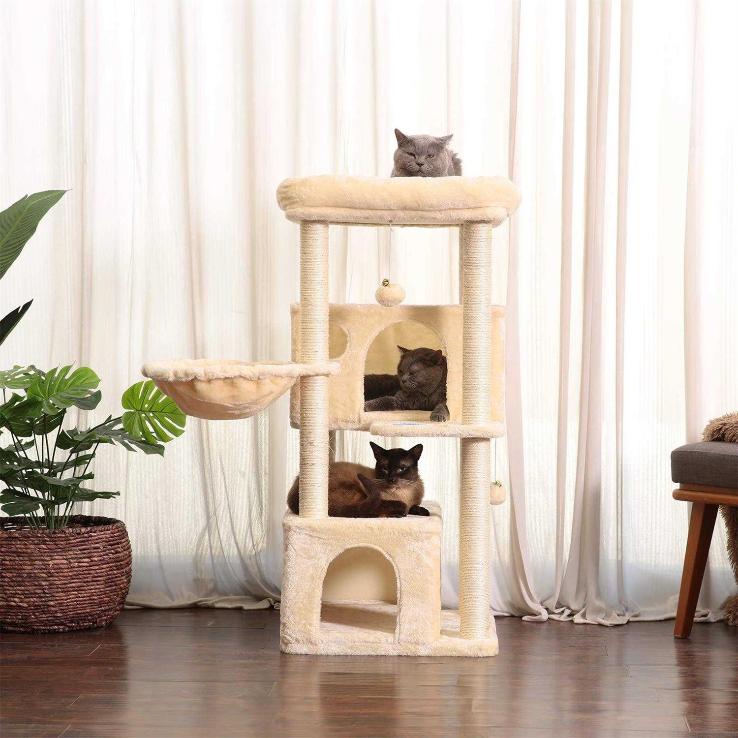 Alternative view of Hey-brother Cat Tree,Multi-Level Cat Condo for Large Cat Tower Furniture with Sisal-Covered Scratching Posts