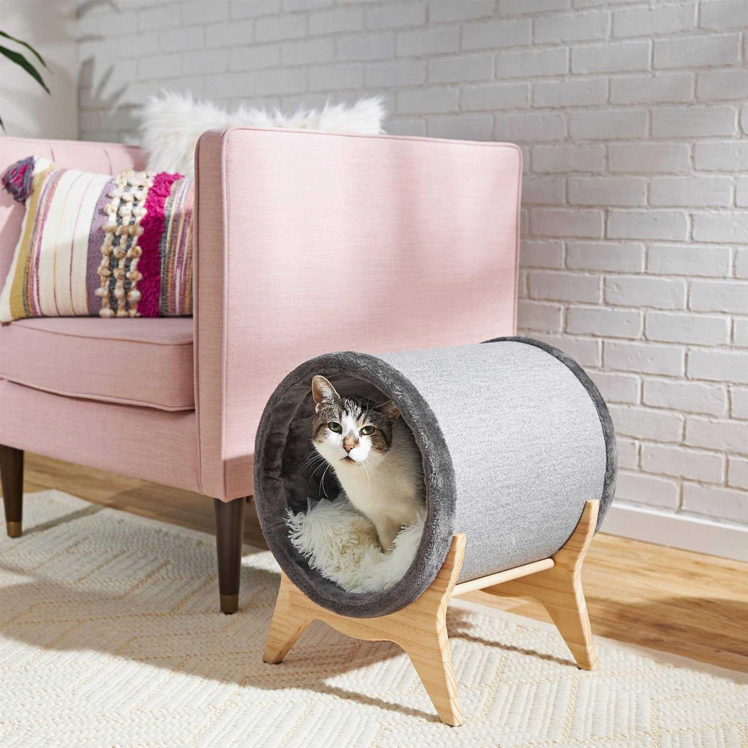 Frisco Modern Elevated Tunnel Cat Bed