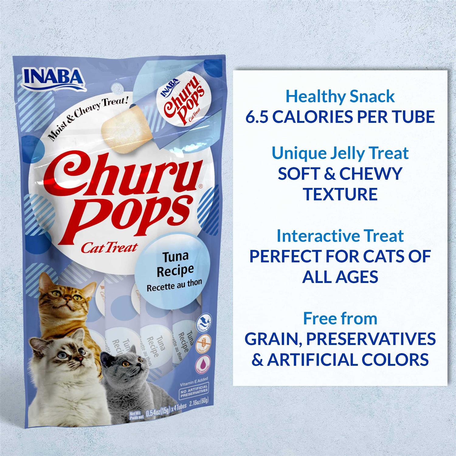 Alternative view of Inaba Churu Pops Moist & Chewy Tuna Recipe Lickable Cat Treats