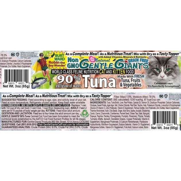 Alternative view of Gentle Giants Natural Non-GMO Tuna Cat & Kitten Can Food