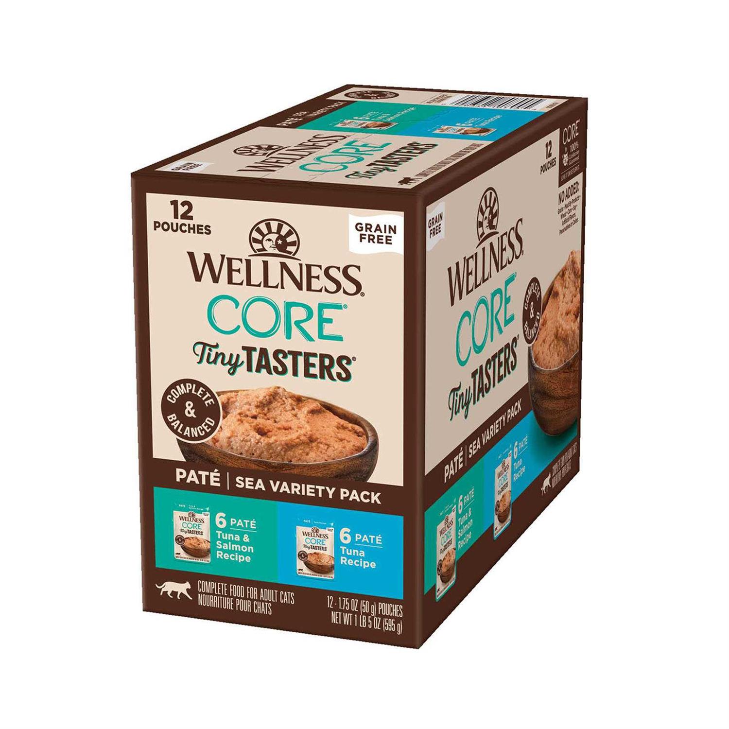 Wellness CORE Tiny Tasters Variety Pack Sea Grain-Free Cat Food Pouches