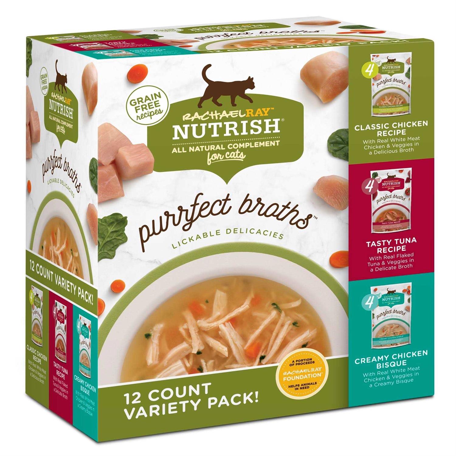 Alternative view of Rachael Ray Nutrish Purrfect Broths Natural Wet Cat Food Variety Pack
